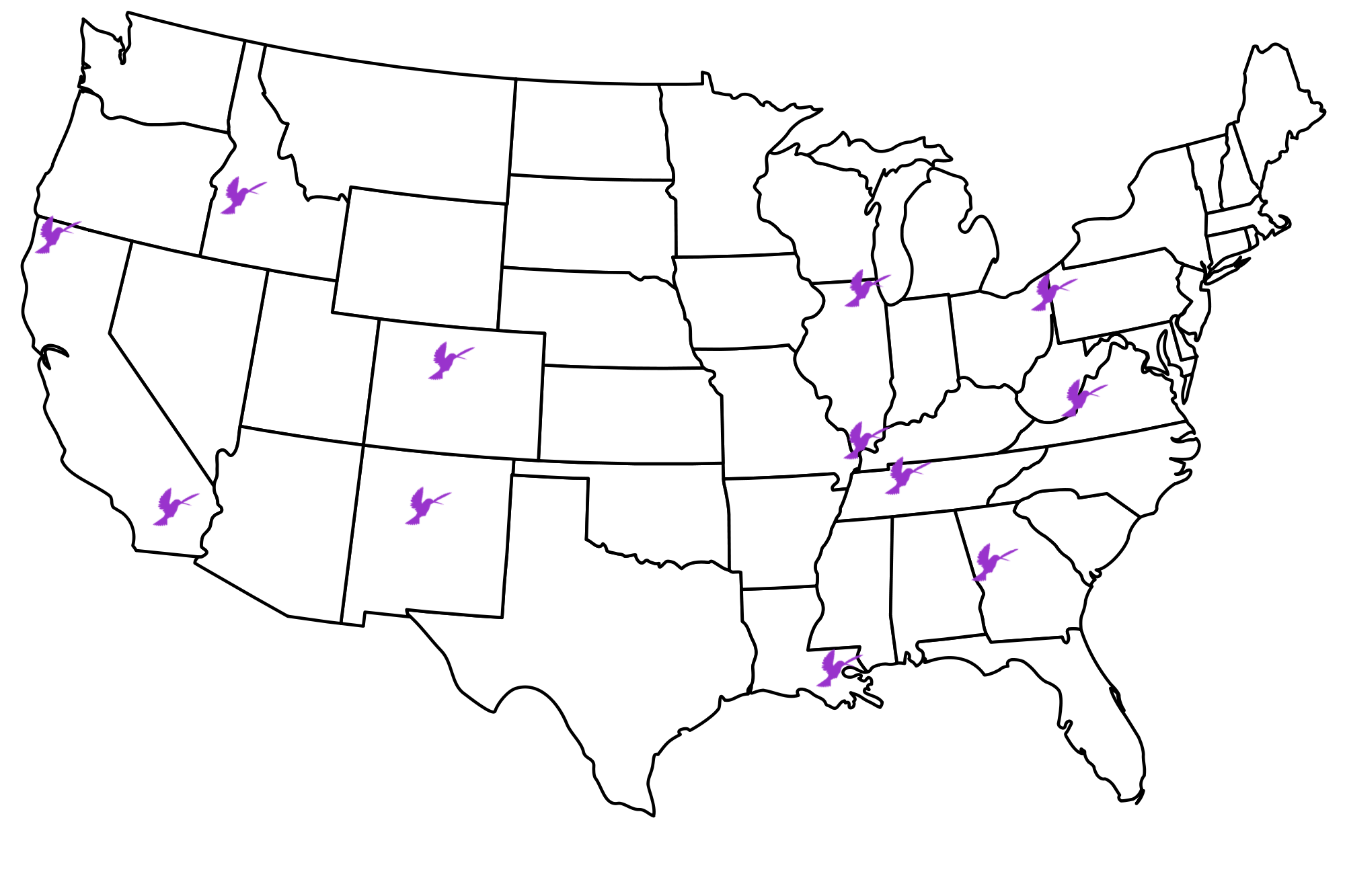 Hummers Galore web barb Map Costas